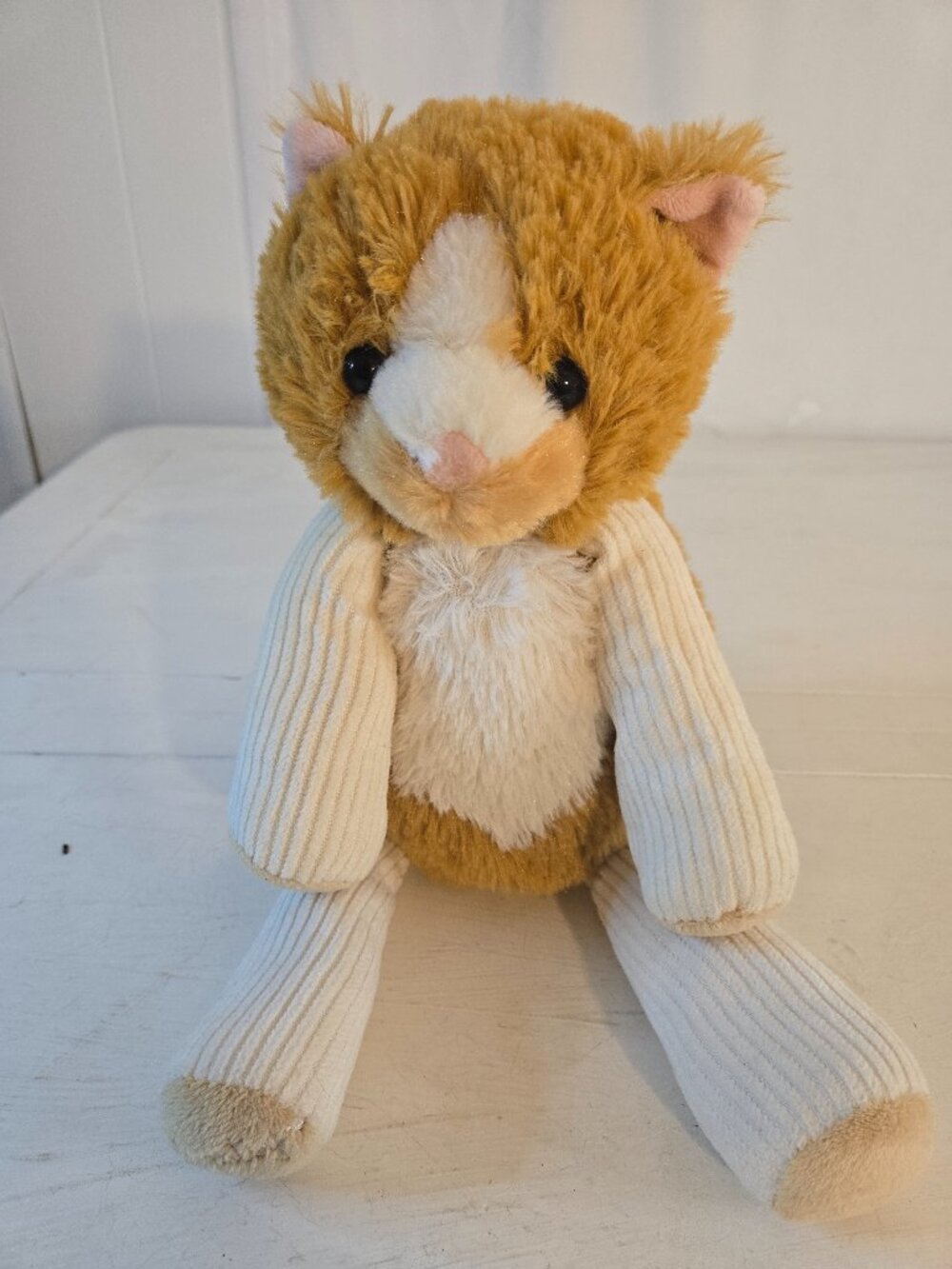 Scentsy Buddy Scratch the Cat Orange/White Retired w Love Story Pouch 15 inch